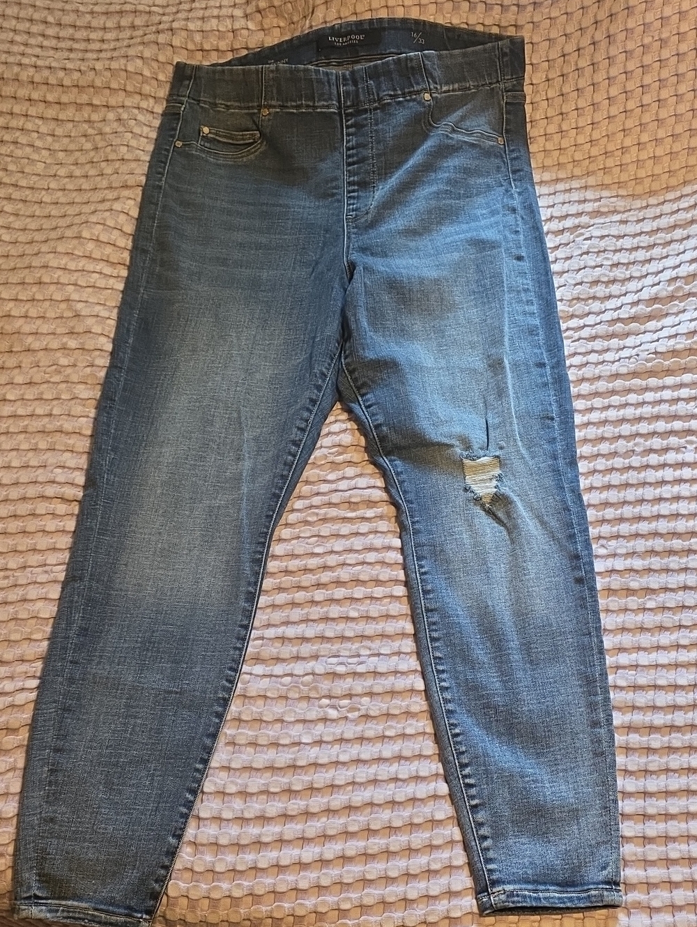 Liverpool Dark Blue Ankle Skinny Jeans